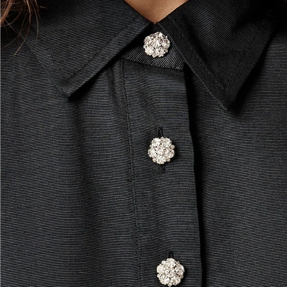 NWOT J Crew Classic Black Button-Up Dress size 10 - Picture 2 of 5